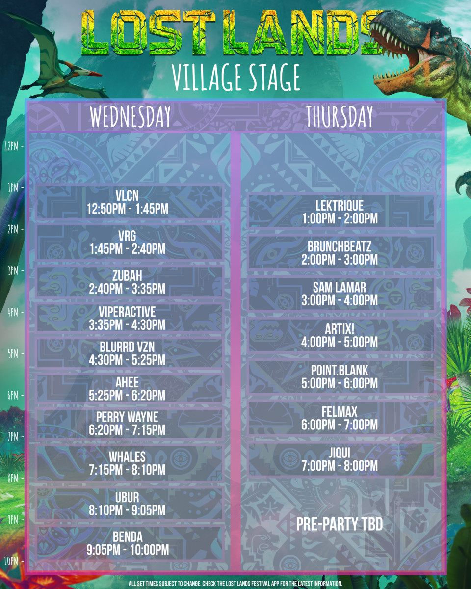 Lost Lands 2022 Set Times