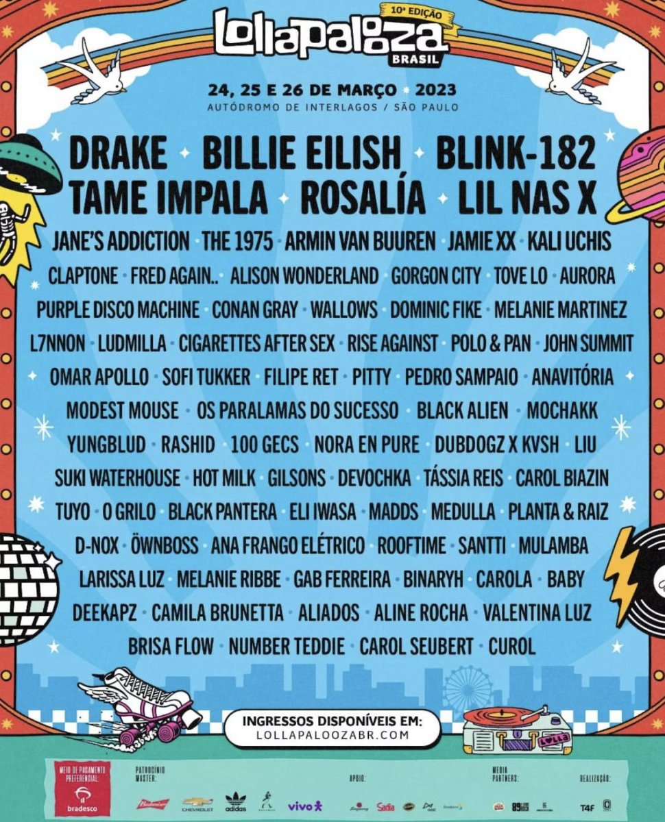 Lollapalooza Reveals Lineups for 2023 Festivals In Argentina, Brazil