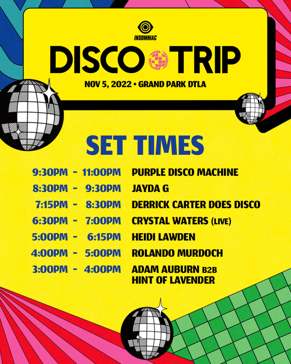 Disco Trip Set Times