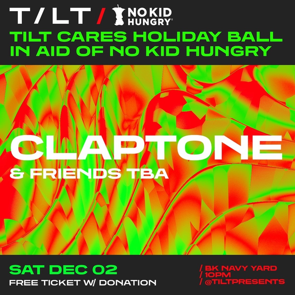 Claptone is headlining the "T / L T" holiday ball to support No Kid Hungry.